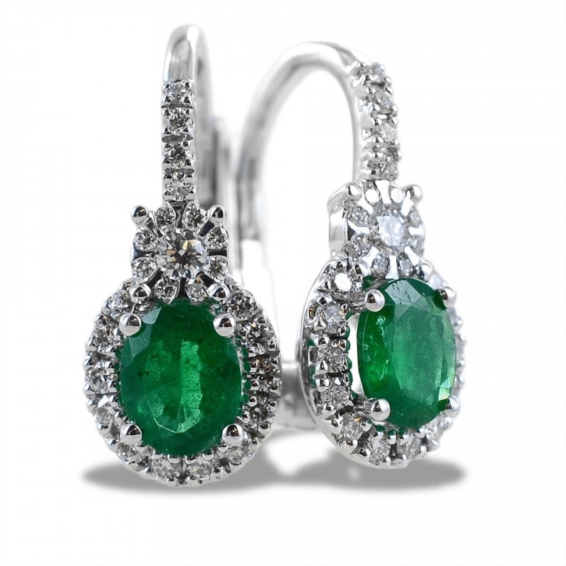 orecchini con smeraldo