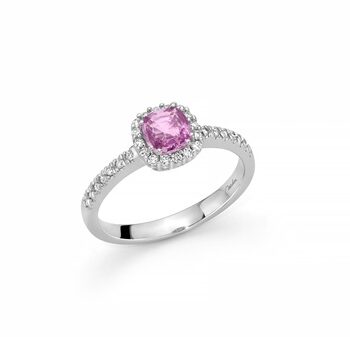 MILUNA ANELLO ZAFFIRO ROSA E DIAMANTI LID3547