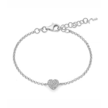 MILUNA BRACCIALE CUORE ARGENTO E TOPAZIO BRD1092