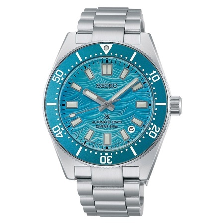 SEIKO Prospex Fan Model Limited Edition HBC011J1 con quadrante azzurro turchese Daytime Blue, lunetta blu e bracciale in acciaio